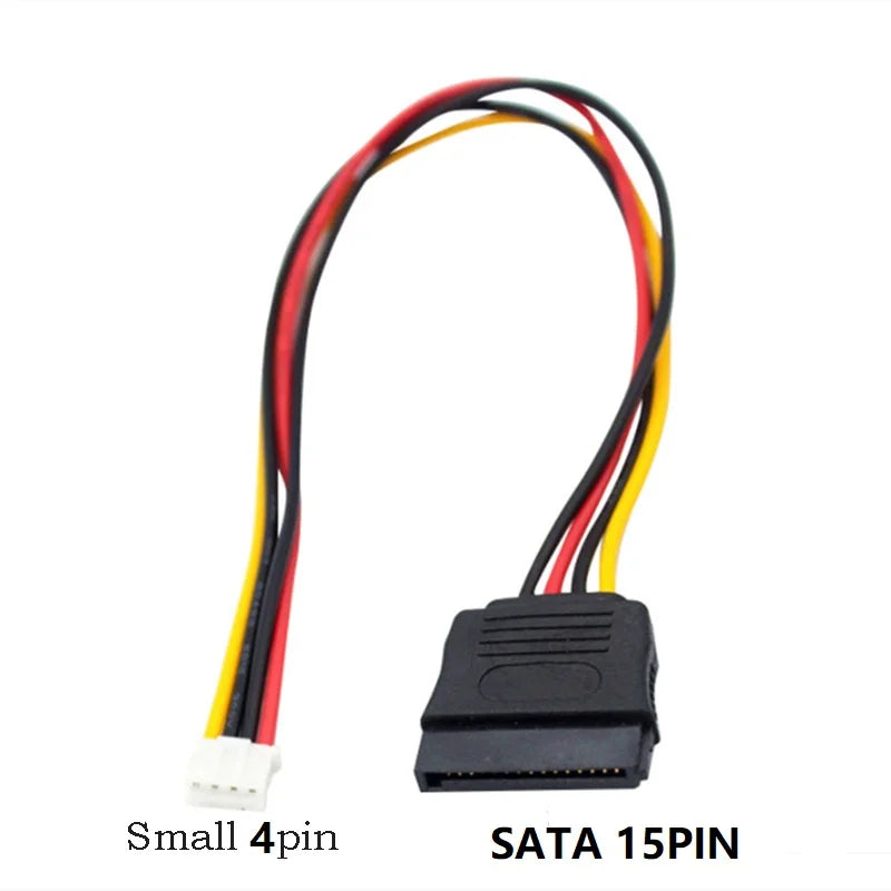 PH2.0 4-Pin to SATA 15-Pin Power Cable for ITX Builds PC Power Cable Adapter HIP