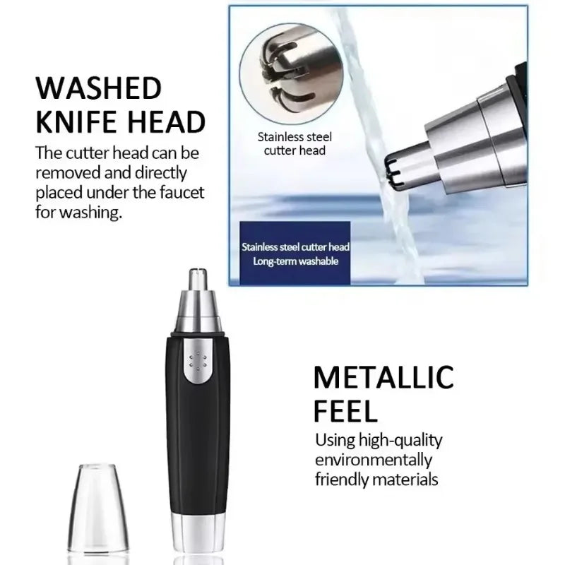 Electric Nose & Ear Hair Trimmer – Painless 360° Rotary Nose & Ear Trimmer HIP