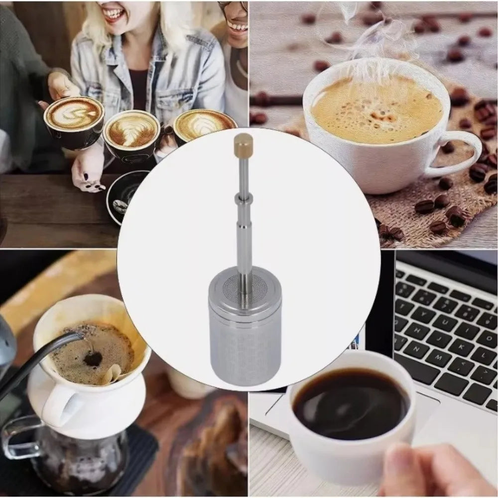 Press Coffee & Tea Infuser – Fine Mesh, Extended Handle Coffee Tea Infuser HIP