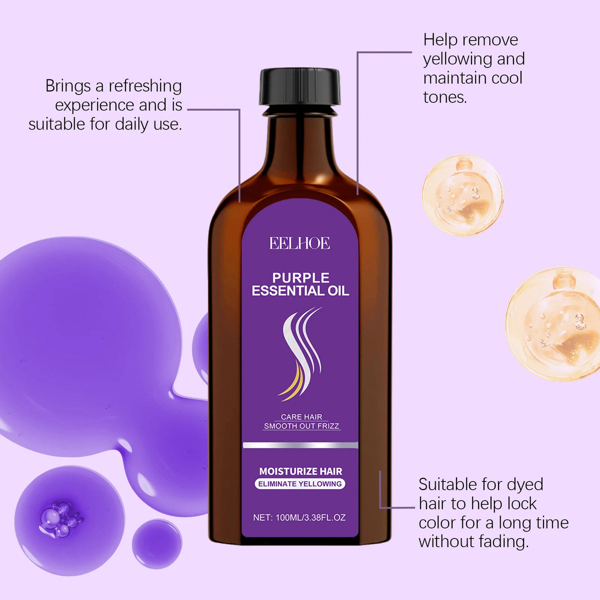 Moroccan Hair Oil – Frizz Control, Shine & Split End Repair Hair Oil Serum HIP