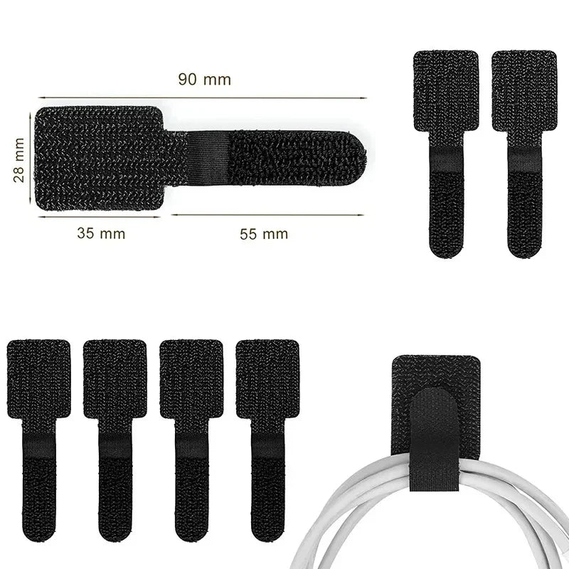 Reusable Nylon Cable Ties – Wire & Cord Organizer Straps Cable Organizer Ties HIP