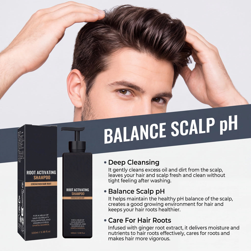 Men's Gentle pH Balanced Shampoo – Nourishing, All Hair Types Men's Shampoo HIP
