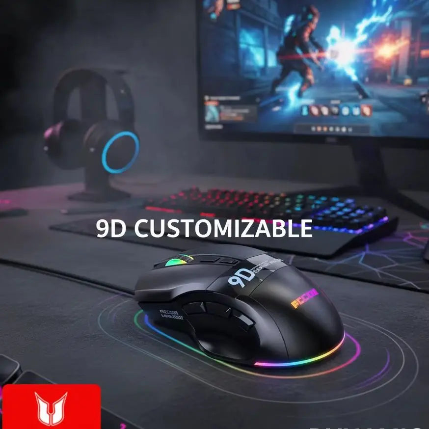 Programmable RGB Wired Gaming Mouse – 9 Buttons, 7200 DPI Wired Gaming Mouse HIP