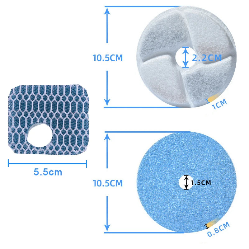 12/4 Sets Replacement Activated Carbon Filter for Square Stainless Steel Cats Water Fountain Resin water purification Filters HIP