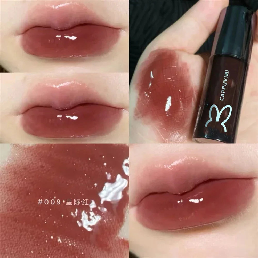 Galaxy Gray Mirror Water Lip Gloss Lip Glaze Shimmer Glass LipOil Liquid Lipstick Waterproof Moisturizing Matte Lips Balm Makeup HIP 09 Mirror