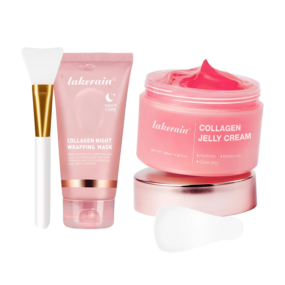 Collagen Peel-off Mask Jelly Night Wrapping Facial Mud Firming mask Daily Face Skincare Deep Cleaning Skin-Peeling Off Covers HIP