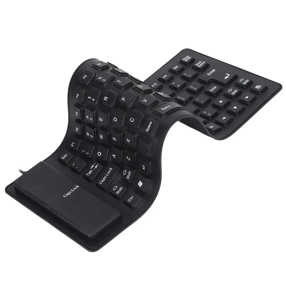 Portable 85-Key Foldable Silicone Keyboard – Silent USB Wired Silicone Keyboard HIP