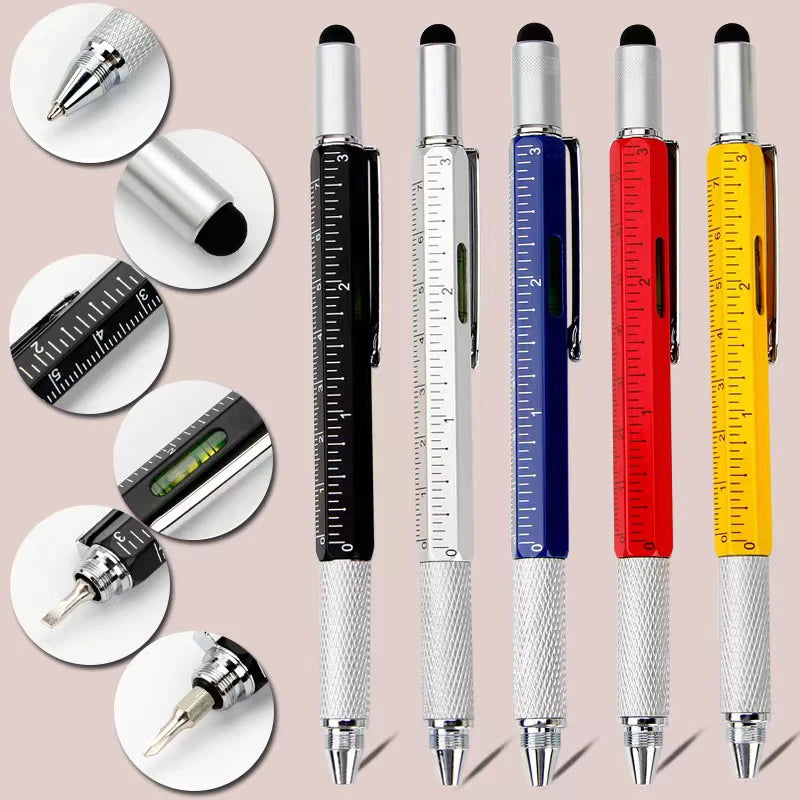 7-in-1 Stylus Pen with Screwdriver, Ruler & Level Gauge Multifunctional Stylus Pen HIP