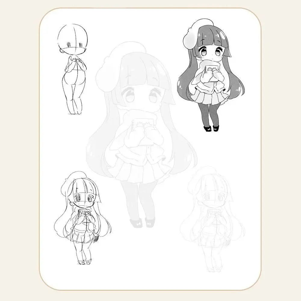 Manga Q-Version Character Sketchbook – Drawing Practice Book Manga Sketchbook HIP