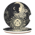 2-Pack Vintage Celestial Ceramic Car Coasters | Sun & Moon Ceramic Car Coasters HIP 1 Other