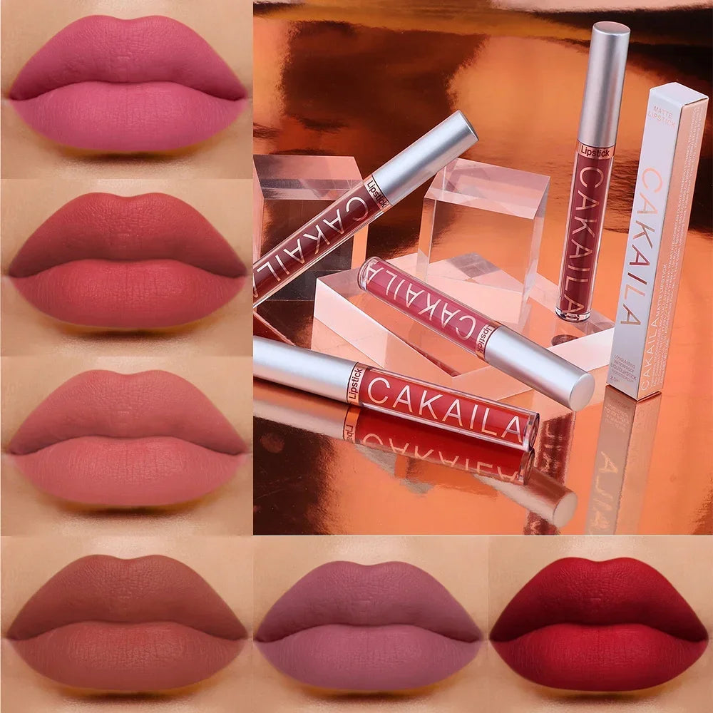 Matte Velvet Lip Glaze Waterproof Long Lasting Not EasyTo Fade Lip Gloss Silky Smooth Lipstick Makeup Sexy Women Lip Balm Gift HIP