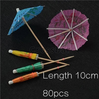 Bamboo Cocktail Picks & Cupcake Toppers – Fruit Fork Flag Set Cocktail Picks Set HIP 80pcs