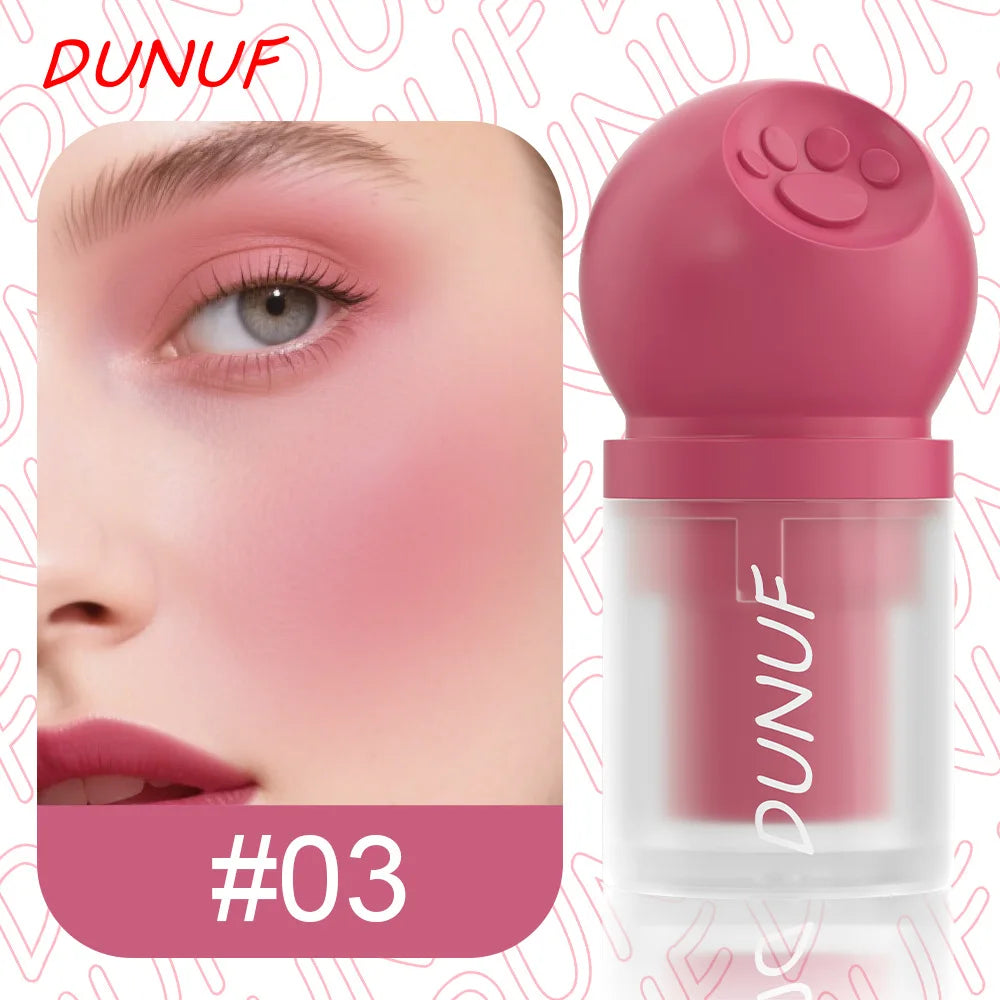 DUNUF Cat Paw Liquid Blush Trio – Buildable & Long-Lasting Liquid Blush Stick HIP 03