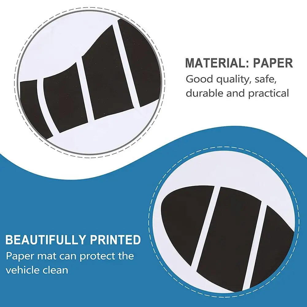 25/50/100 pcs Disposable Car Foot Mats Portable Paper Vehicle Foot Pads For Protection Disposable Car Mat Paper Anti-dirty Mat HIP
