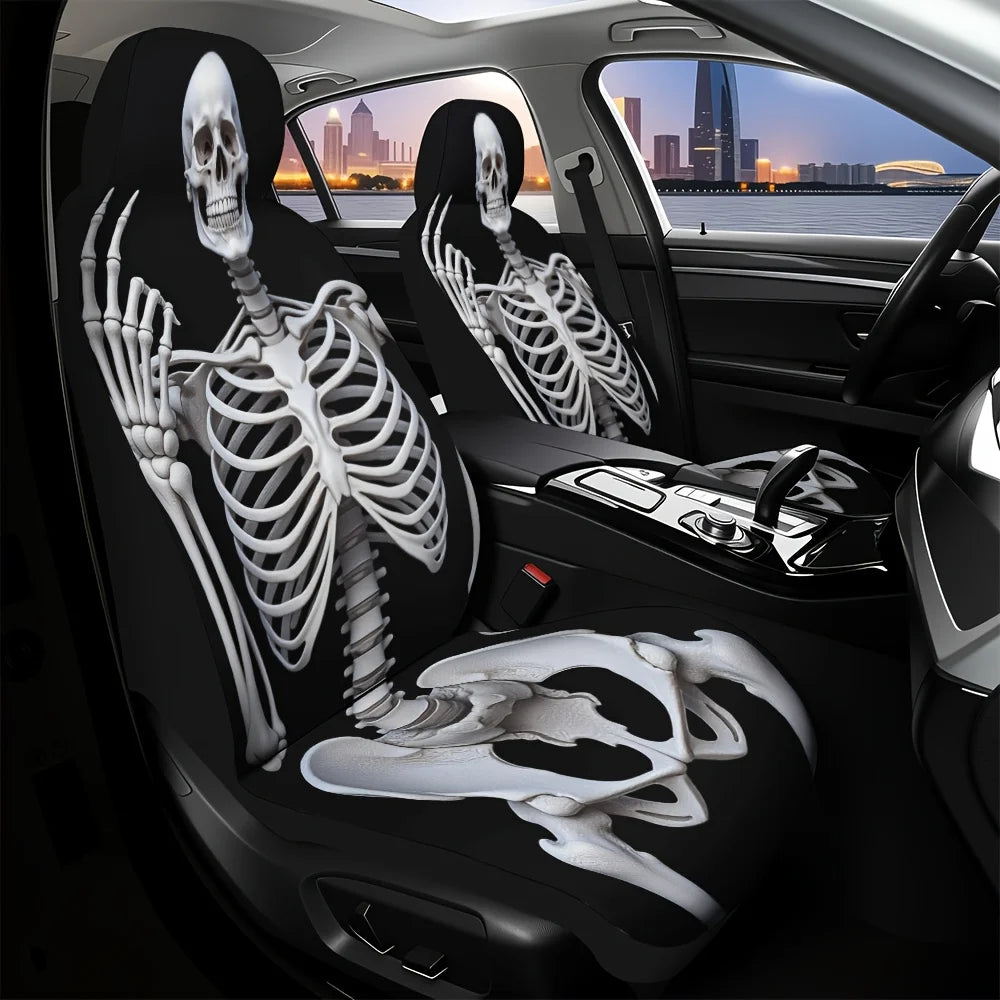 Skeleton Rock Car Seat Covers Set of 2 – Universal Fit Car Seat Covers HIP