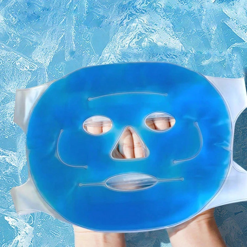 Face Cooling Mask Gel Eye Mask Ice Pack Cooling PVC Hot Cold Therapy Skin Care Tool Gel Face Mask Skin Firming Spa Sleep Mask HIP