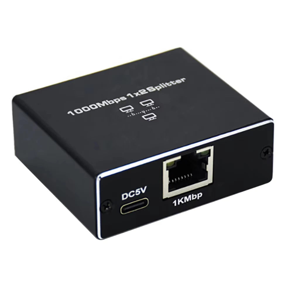 1 to 2/4 Port Gigabit Ethernet Splitter 1000Mbps RJ45 Hub Ethernet Network Splitter HIP 1 to 2