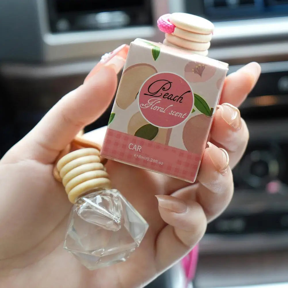 Car Air Hanging Fragrance Oil Diffuser Car Air Freshener Odor Eliminator Long Lasting Aromatherapy Car Decoration 8ml HIP