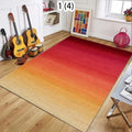 Modern Gradient Ombre Area Rug – Non-Slip Red Beige Mat Area Rug HIP 1 120x160-Felt