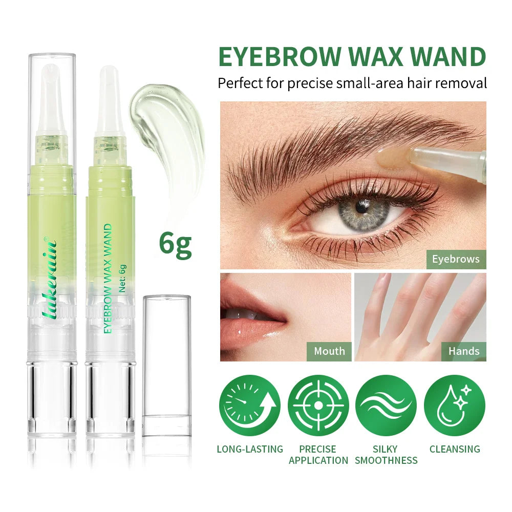Hair Removal Set Hair & Paper Wax Depilatory Wax Pen for Eyebrow & Facial Hair Gentle Long-Lasting Hair Removal Kit HIP