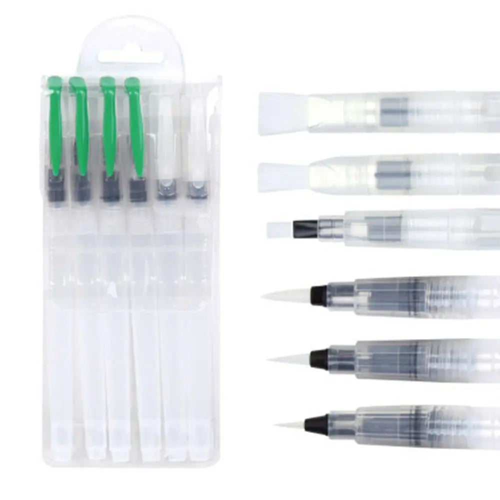 6-Piece Refillable Water Brush Pen Set – Soft Watercolor Brushes Watercolor Brush Set HIP -