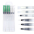 6-Piece Refillable Watercolor Water Brush Pen Set – Soft Nylon Watercolor Brush Set HIP -