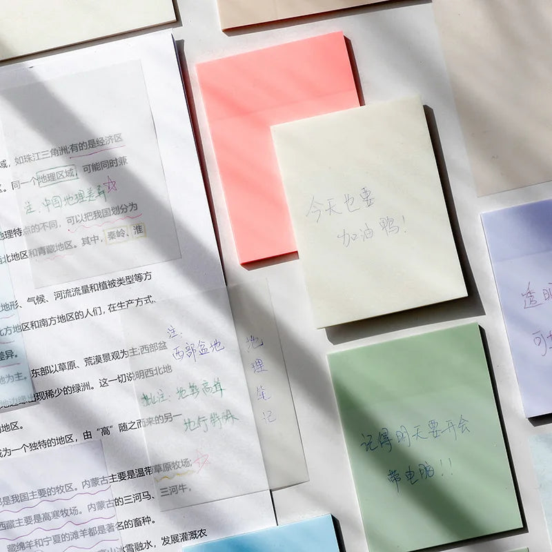 50-Sheet Transparent Sticky Notes – See-Through Memo Pad Transparent Sticky Notes HIP