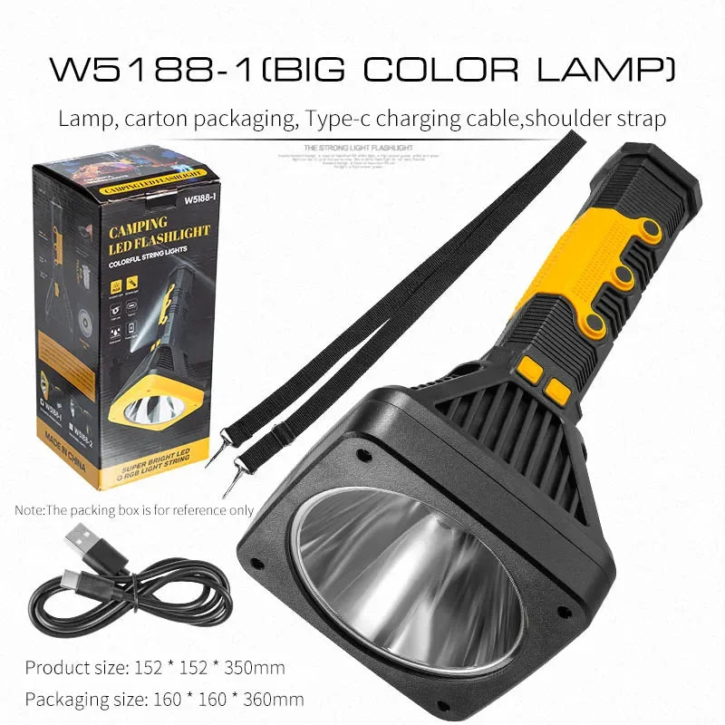ESMARTER 1300Lm LED Tactical Flashlight – Camping & Hunting LED Tactical Flashlight HIP W5188-1with colorful