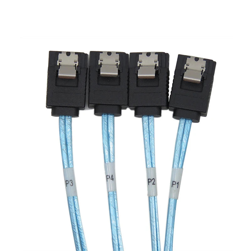 Mini SAS SFF-8087 to 4x SATA 7-Pin Breakout Cable – OULLX SAS to SATA Cable HIP