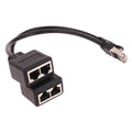 RJ45 Ethernet Splitter 1 Male to 2 Female CAT6 LAN Adapter Ethernet Splitter Adapter HIP 31cm