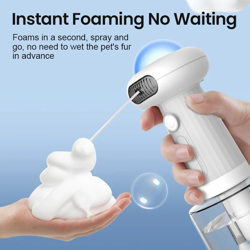 ROJECO Automatic Pet Soap Dispenser Wireless Electric Cat Foaming Machine Dog Cleaning Bath Shampoo Foam Sprayer Pet Supply HIP