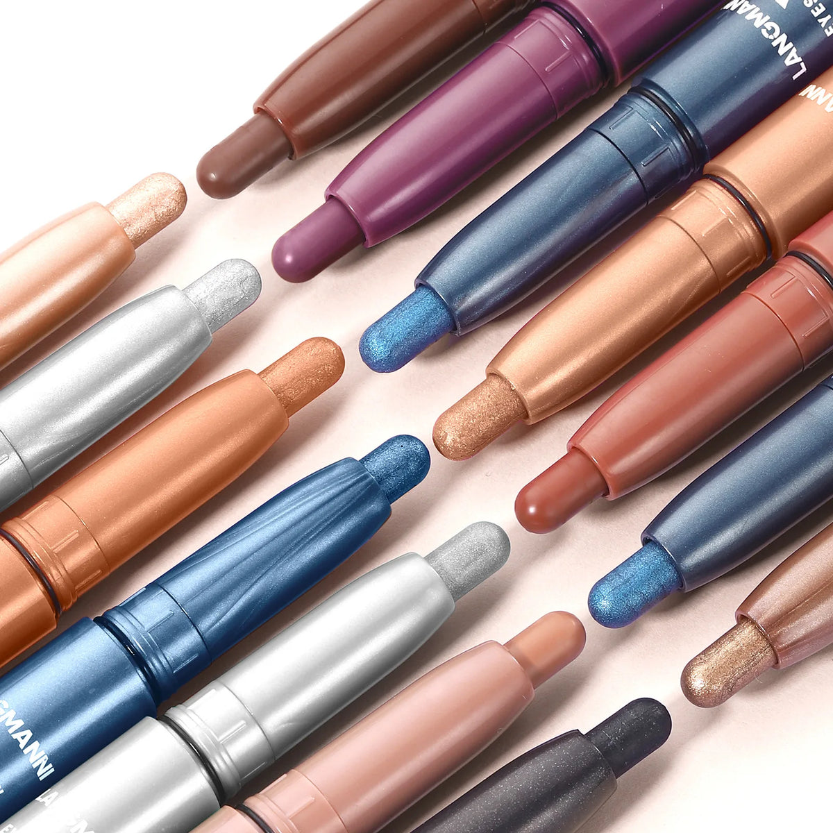Langmanni Pearlescent Eyeshadow Pencil – Waterproof Smoky Glitter Eyeshadow Pencil HIP