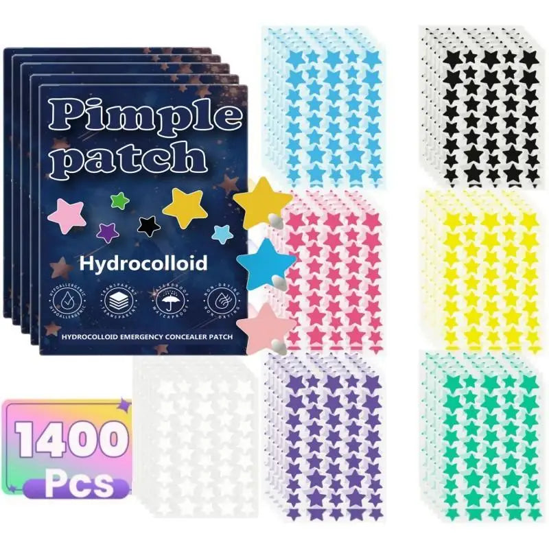 1400pcs Star Acne Patch Fashion Ultrathin Breathable Acne Covering Hydrocolloid Patch Beauty Face Acne Patch Skin Care HIP C
