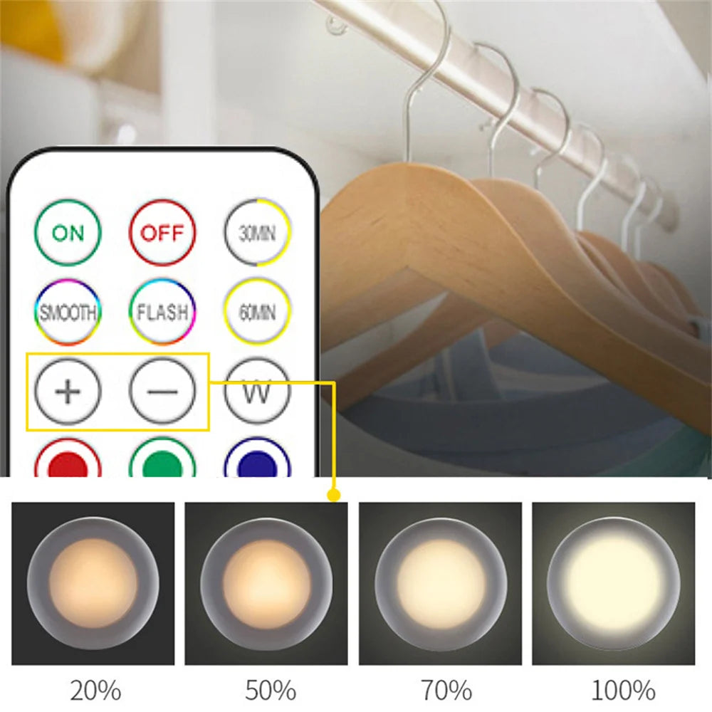 RGB Under Cabinet LED Light – 12 Color Touch & Remote Dimmer LED Cabinet Light HIP