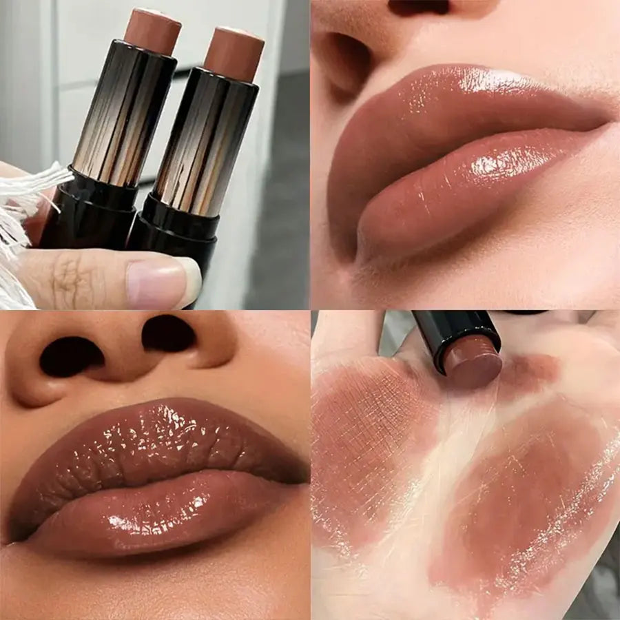 Lipstick Red Brown Lipstick Waterproof Moisturizing Mirror Lip Gloss Natural Long-Lasting Makeup Valentine's Day Gift HIP Color05