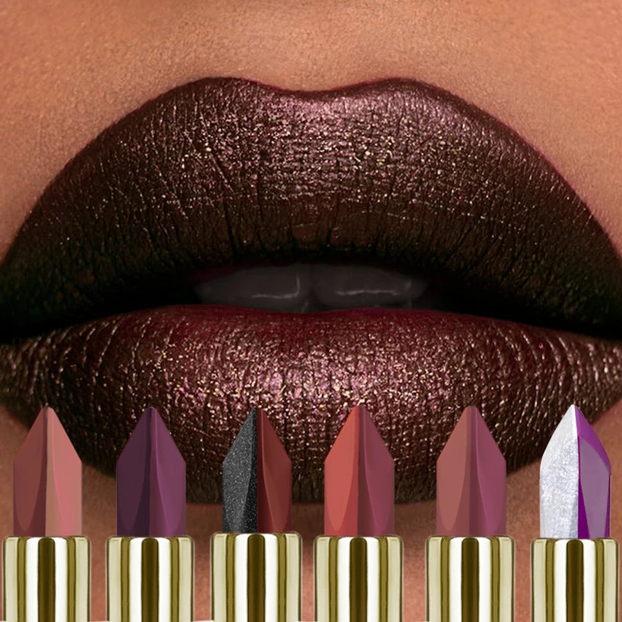KAFURUX Two-Tone Glitter Lipstick – 6 Bold Shades Two-Tone Lipstick HIP