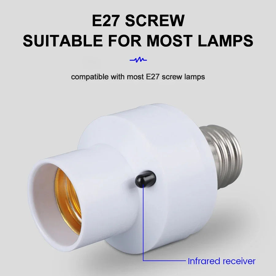 Infrared Smart Convertible LED Lamp Holder E27 AC85-265V With IR Remote Control Timer Switch For LED Downlight Pendant Lighting HIP