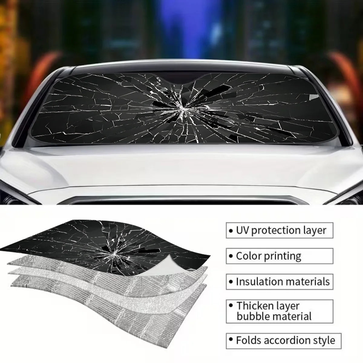 Foldable Car Windshield Sunshade – UV Blocker & Shade Car Sunshade HIP