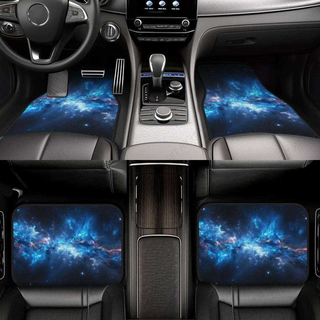 Blue Galaxy Car Floor Mats Set of 4 – Front & Rear Car Floor Mat Set HIP