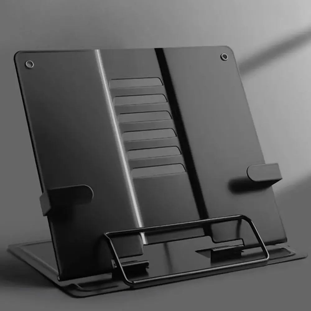 Foldable Metal Book Stand – 6-Angle Adjustable Music Score Book & Music Stand HIP Black