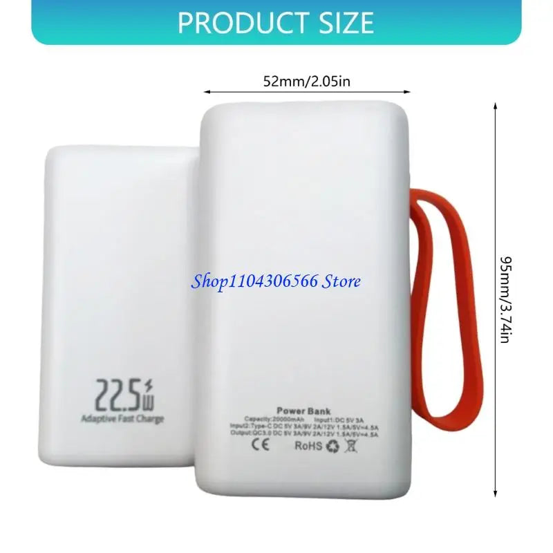22.5W Fast Charging Power Bank Case for 21700 Cells Power Bank Case HIP