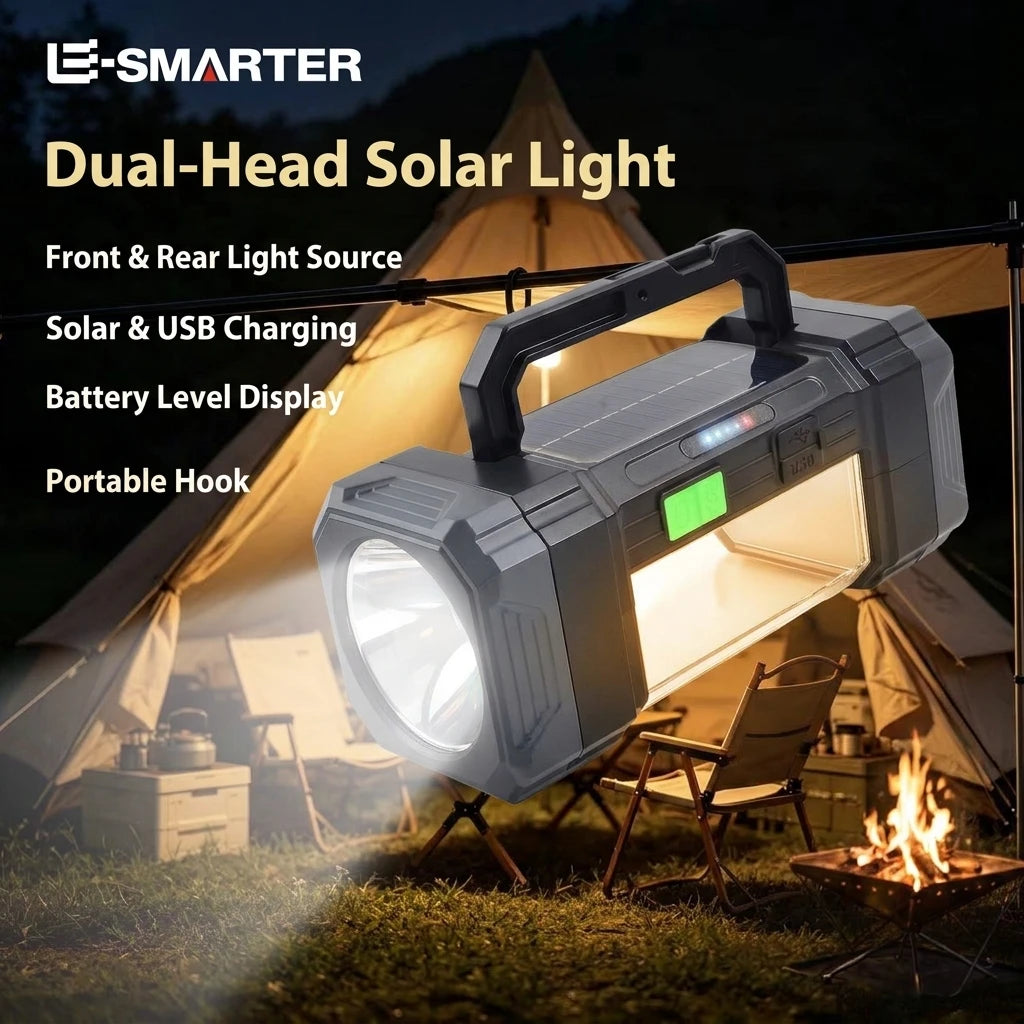 ESMARTER Solar Rechargeable LED Flashlight | High Beam Torch Solar LED Flashlight HIP