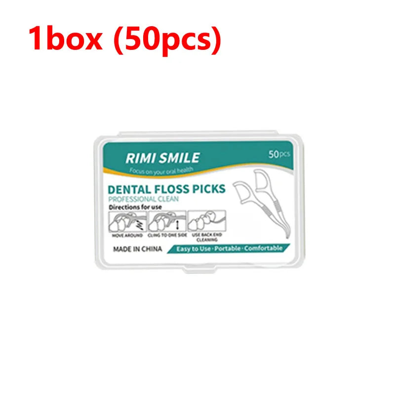 RUZOFO Disposable Dental Floss Picks – Portable Oral Care Dental Floss Picks HIP C607-1 Box