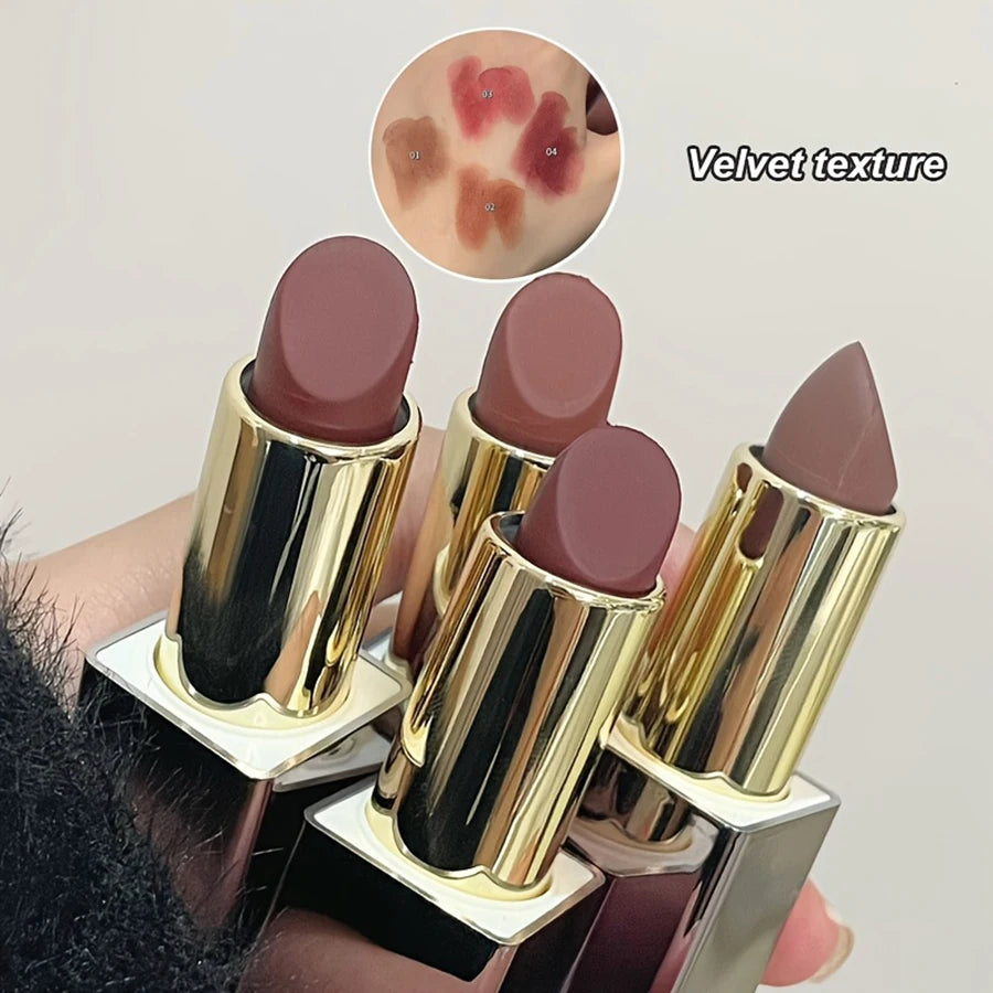 Available in 3 Shades Matte Lipstick Matte Velvet Waterproof Non-fading Lip Gloss That Enhances Color and Brightens Lips Suitabl HIP