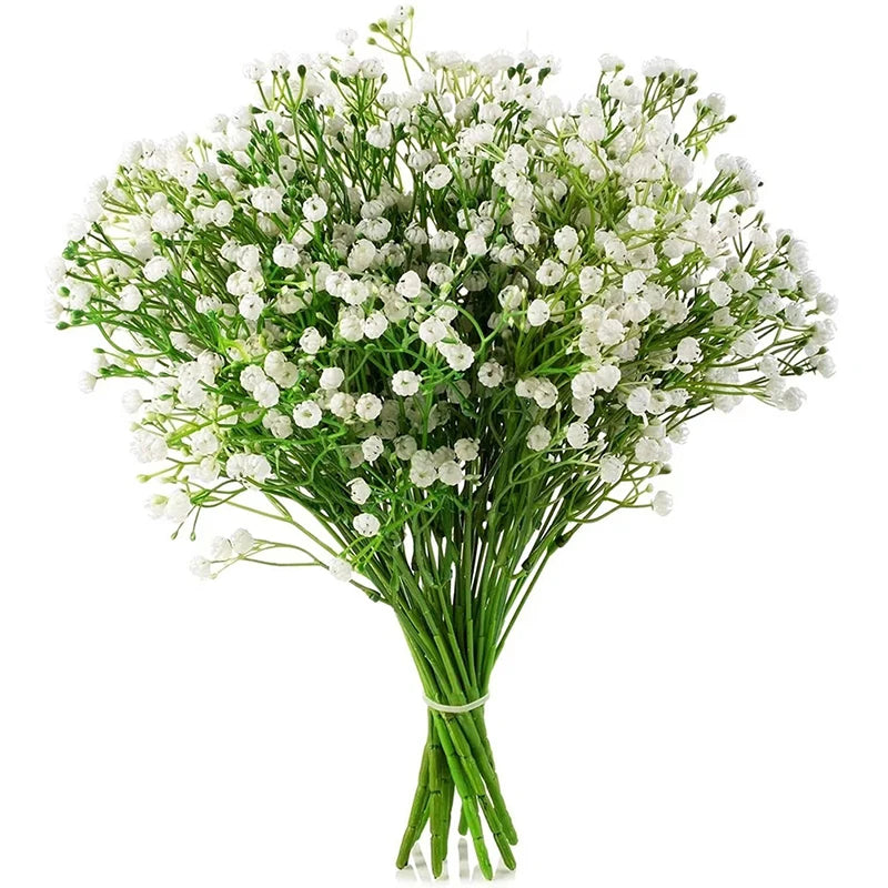 15" White Artificial Baby's Breath Gypsophila Flowers – Decor Artificial Flowers HIP