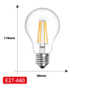 2-Pack Retro LED Edison Filament Bulbs E27 E14 – Vintage Warm Light LED Filament Bulb HIP A60 E27 Warm White 4W