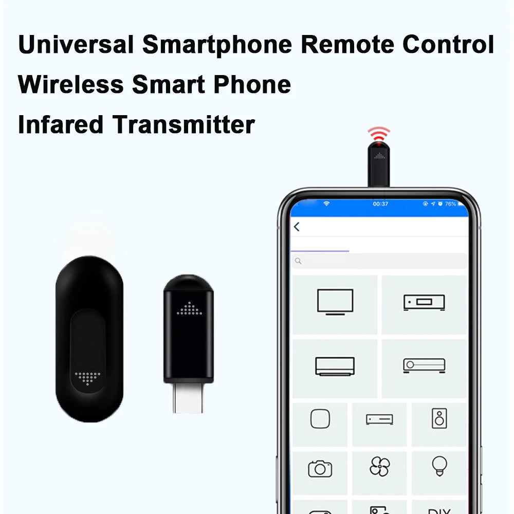 Mini IR Blaster Phone Infrared Remote Adapter | Smart Home IR Remote Adapter HIP
