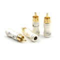 4-Pack Gold-Plated Male Plug HiFi Audio Connector Adapter Audio Connector Adapter HIP 4Pc
