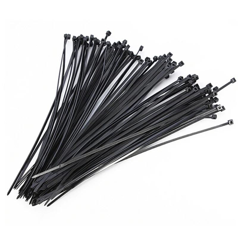 100-Pack Black Nylon Zip Cable Ties 10cm Self-Locking Cable Zip Ties HIP Style1
