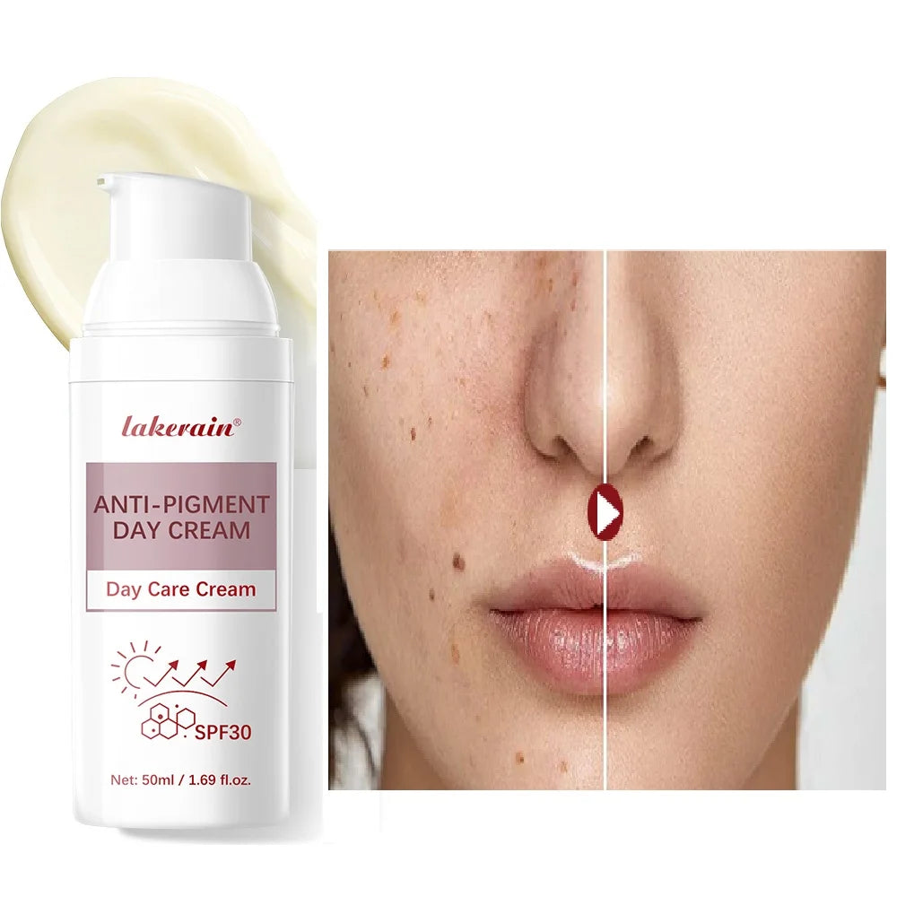 Anti-Pigment Day Cream SPF 30 Brightening Natural Inhibit Melanin Whitening and Spot Removal Outdoor Sun SKincare makeup HIP